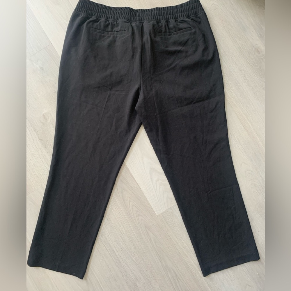 Time and Tru Black Straight-Leg Pull-On Dress Pants - Picture 2 of 6